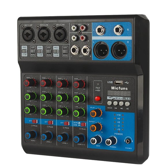🆕5-Channel Mini Audio DJ Mixer with Bluetooth & USB–Professional Console System - Picture 1 of 3